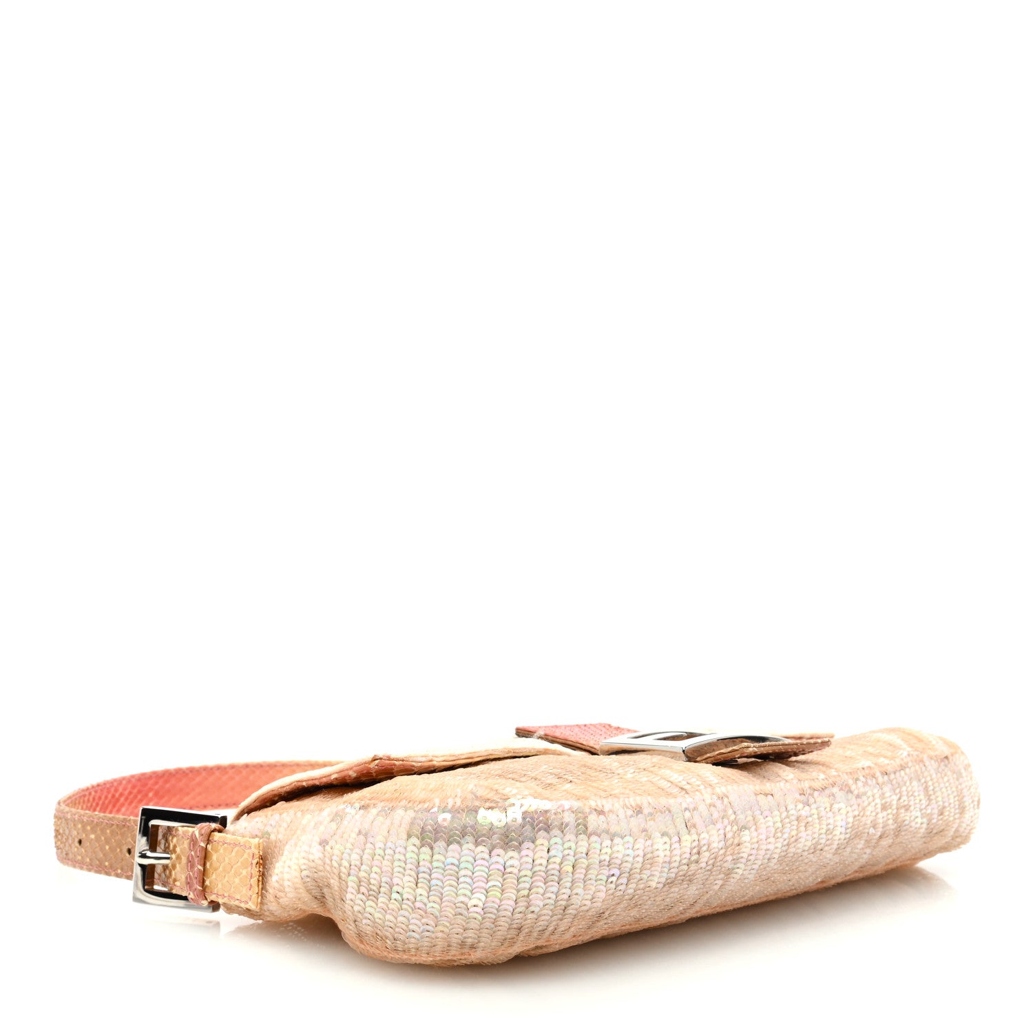 Fendi Snakeskin Sequins Baguette Pink 4 of 11