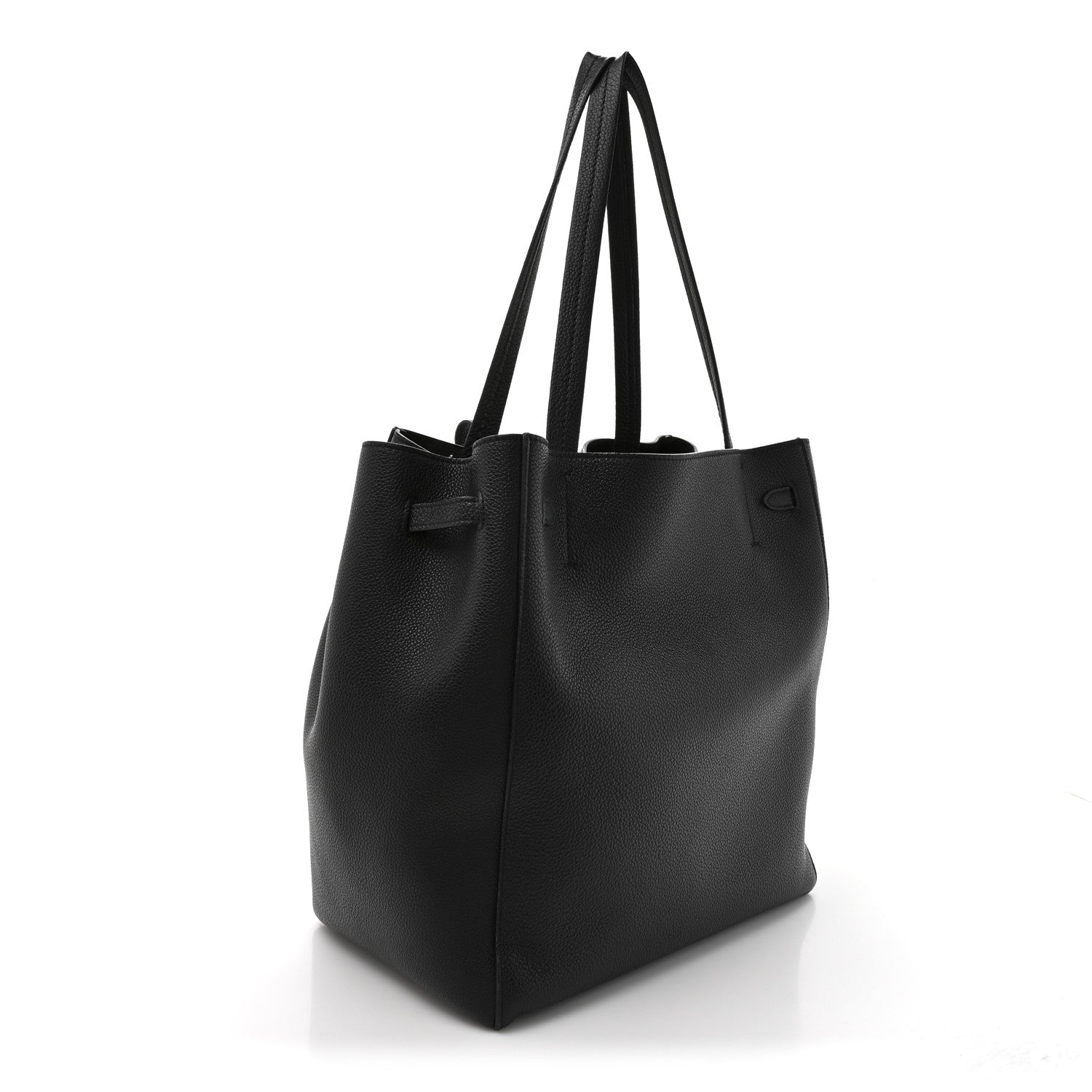 Celine Soft Grained Calfskin Small Belt Cabas Phantom Black 3 of 12