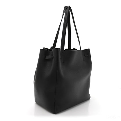 Celine Soft Grained Calfskin Small Belt Cabas Phantom Black 3 of 12