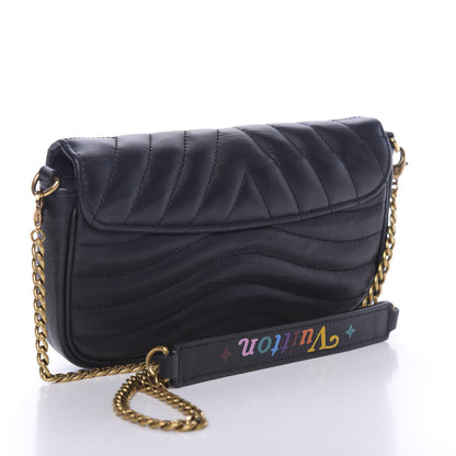 Louis Vuitton Calfskin New Wave Chain Pochette Black 3 of 12