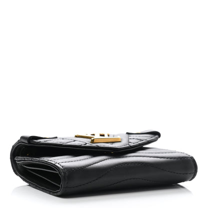 Louis Vuitton Calfskin New Wave Compact Wallet Black 4 of 7
