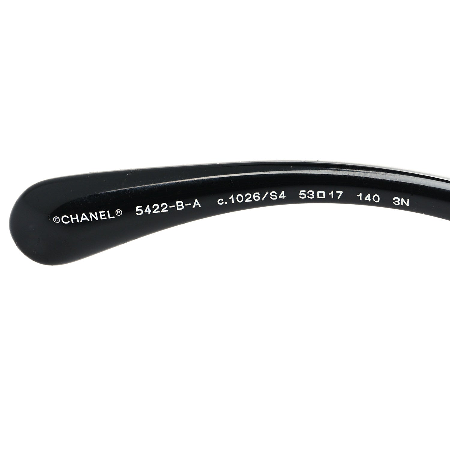 Chanel Acetate Strass Square Sunglasses 5422-B-A Black White 5 of 8