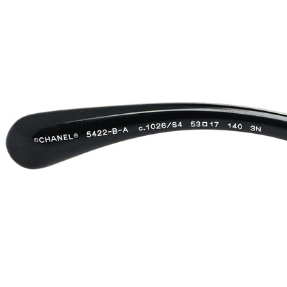 Chanel Acetate Strass Square Sunglasses 5422-B-A Black White 5 of 8