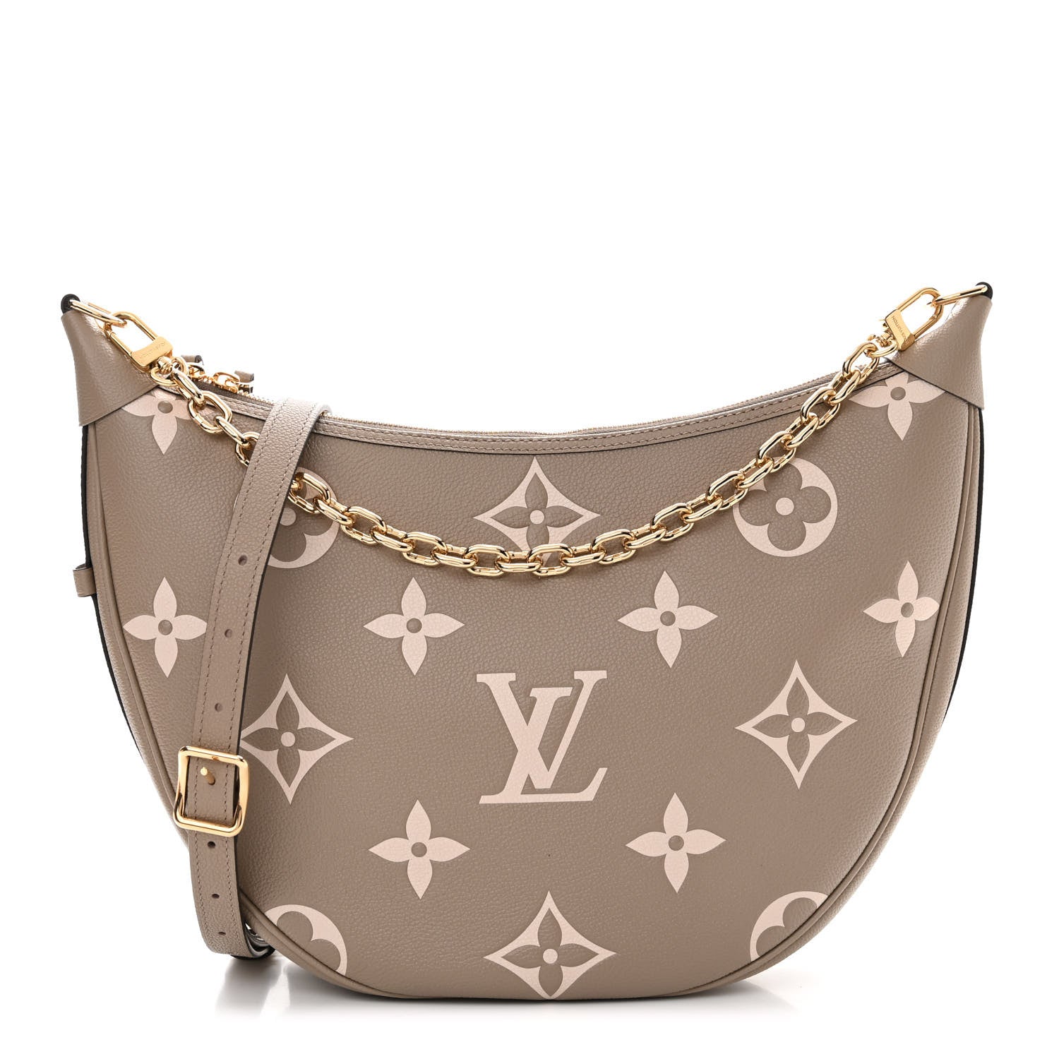 Louis Vuitton Empreinte Monogram Giant Loop Hobo Dove Gray Cream 1 of 10