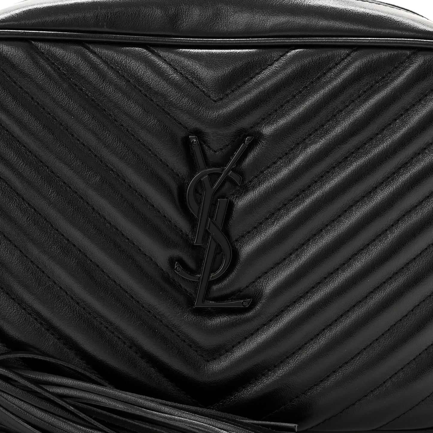 Calfskin Matelasse Monogram Monochrome Lou Camera Bag Black