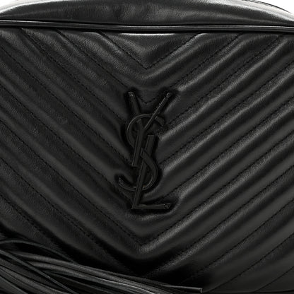 Saint Laurent Calfskin Matelasse Monogram Monochrome Lou Camera Bag Black 8 of 10