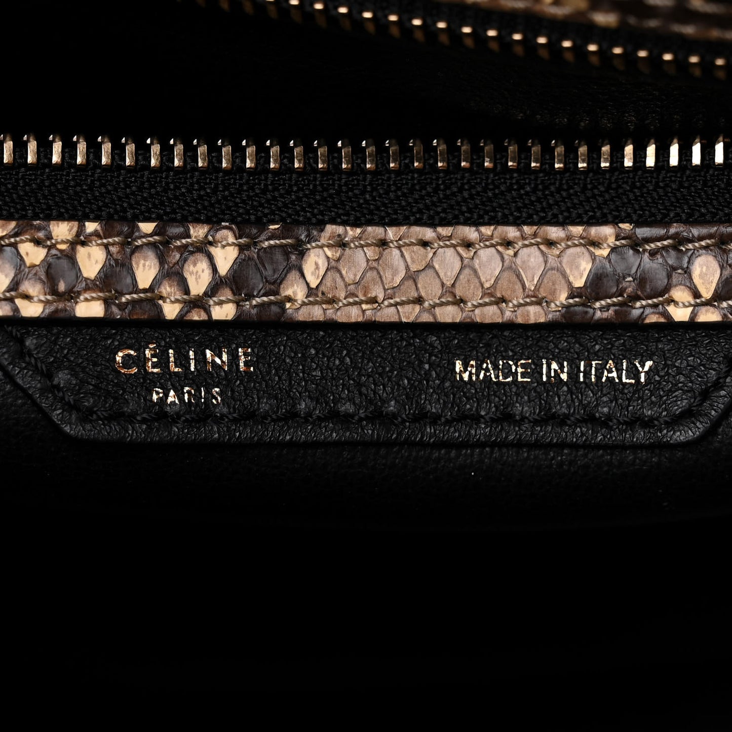 Snakeskin Mini Luggage Beige