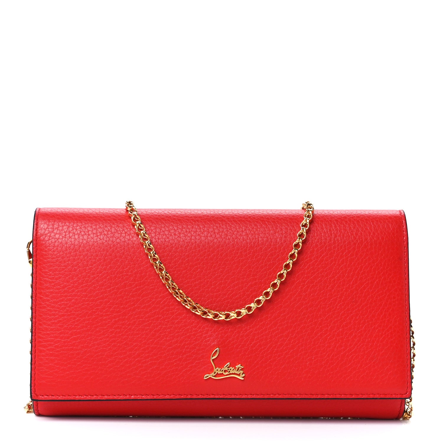 Christian Louboutin Calfskin Boudoir Wallet on Chain Red 1 of 12