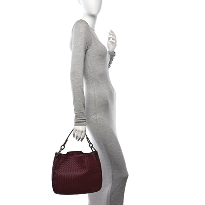 Bottega Veneta Nappa Intrecciato Medium Loop Dark Red 2 of 13