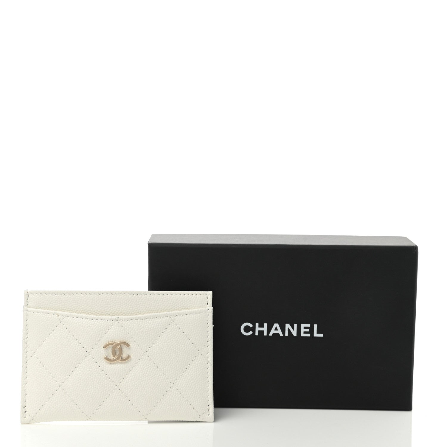 Chanel Caviar Quilted Card Holder White 8 of 8