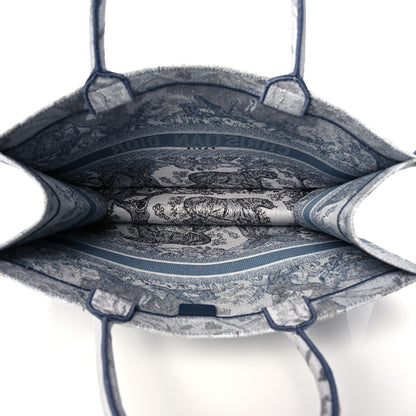 Christian Dior Gradient Canvas Embroidered Large Dioriviera Toile De Jouy Book Tote Blue 4 of 12