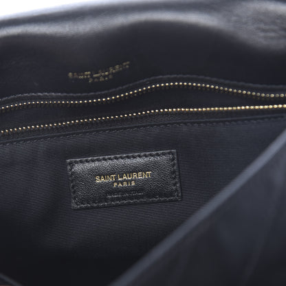 Saint Laurent Lambskin Matelasse Monogram Medium Niki Chain Satchel Black 6 of 11