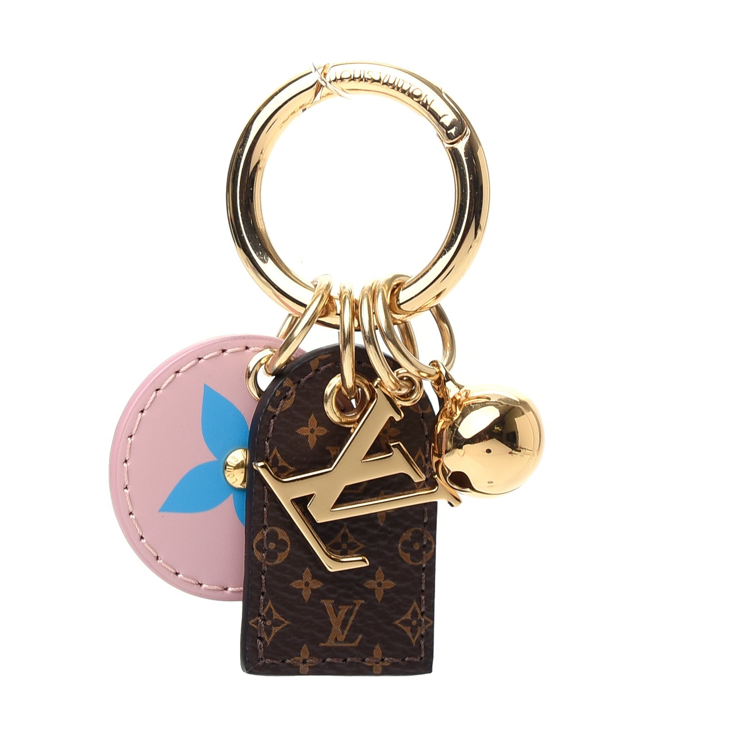 Monogram Fetish Lug Tag Bag Charm Brown