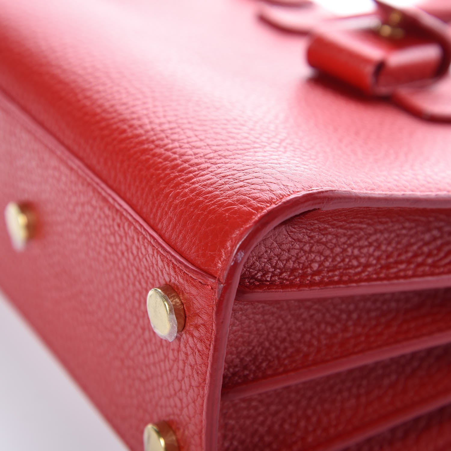 Saint Laurent Grained Calfskin Nano Sac De Jour New Red 10 of 10