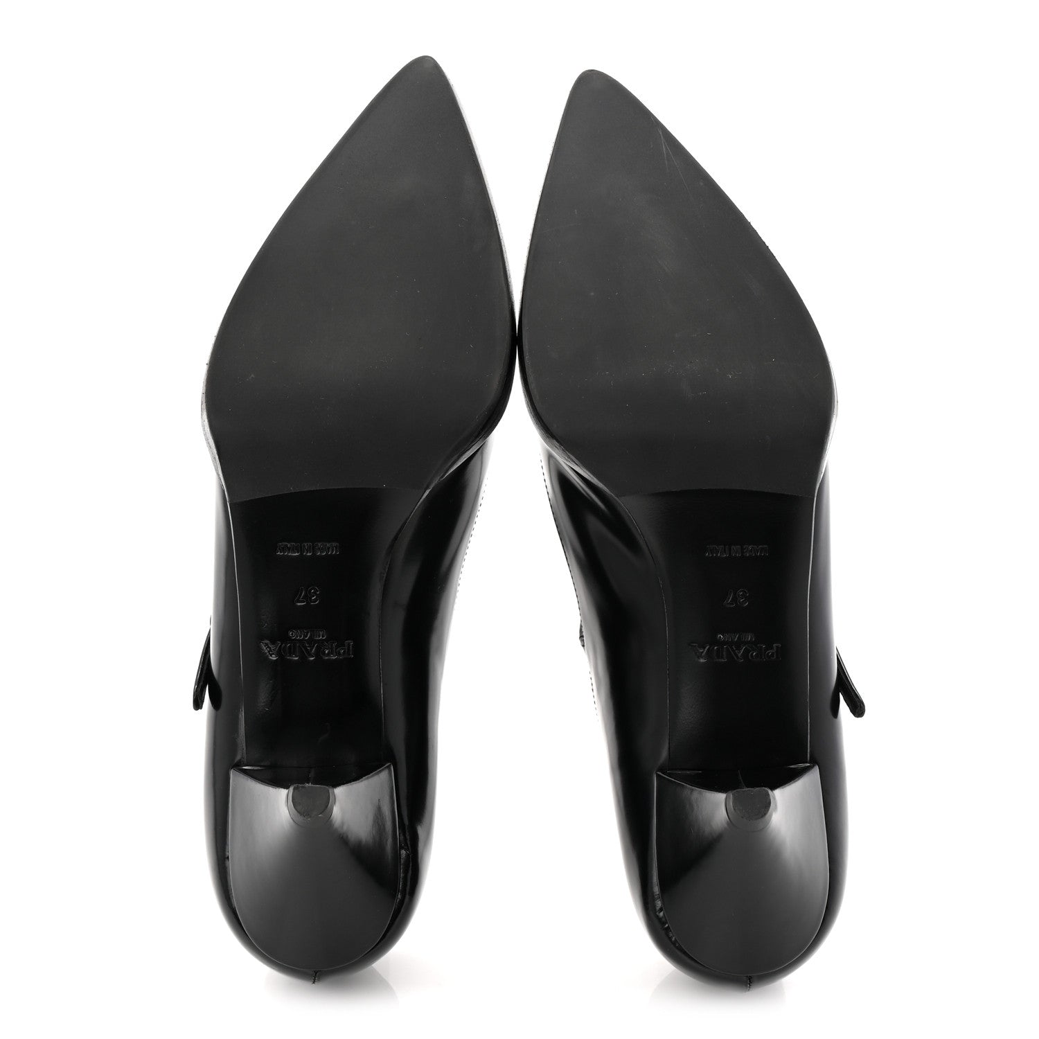 Prada Spazzolato Mary Jane 45mm Pumps 37 Black 6 of 9