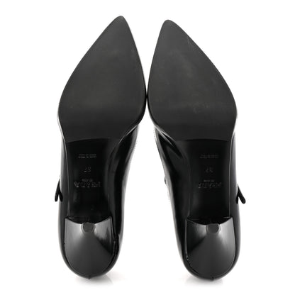 Prada Spazzolato Mary Jane 45mm Pumps 37 Black 6 of 9
