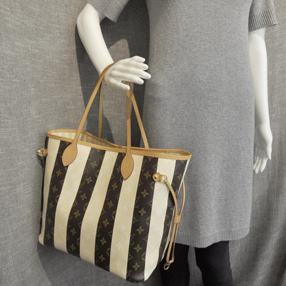 Louis Vuitton Monogram Rayures Neverfull MM 3 of 10