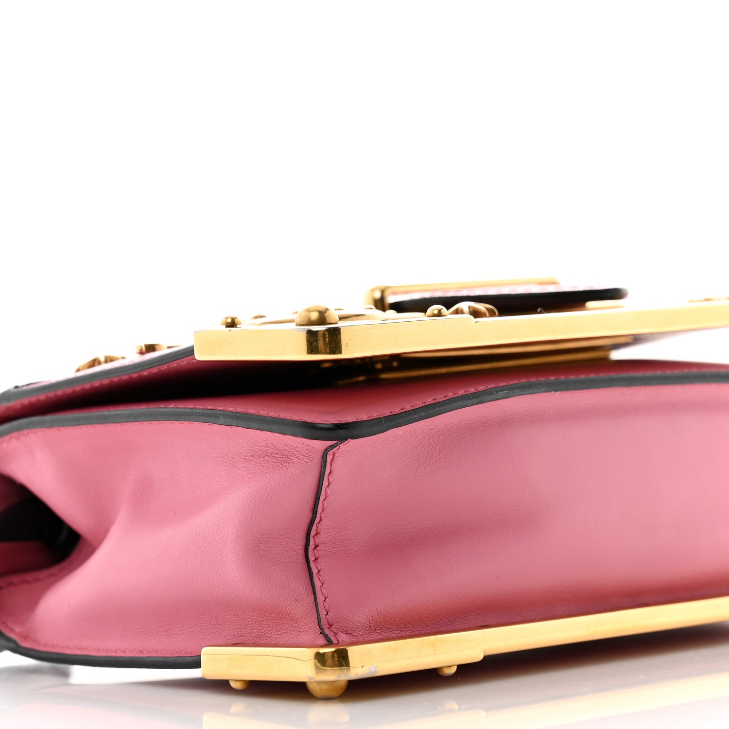 Prada City Calf Saffiano Astrology Cahier Bag Fuxia Black 8 of 14