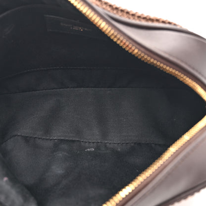 Saint Laurent Raffia Canvas Monogram Lou Camera Bag Dark Chocolate 5 of 13