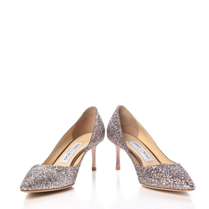 Jimmy Choo Glitter Pointy Toe Romy 85 Pumps 36.5 Pink 5 of 15