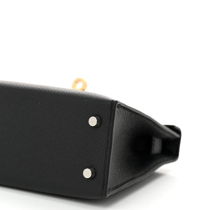 Hermes Epsom Mini Kelly Sellier 20 Black 10 of 11