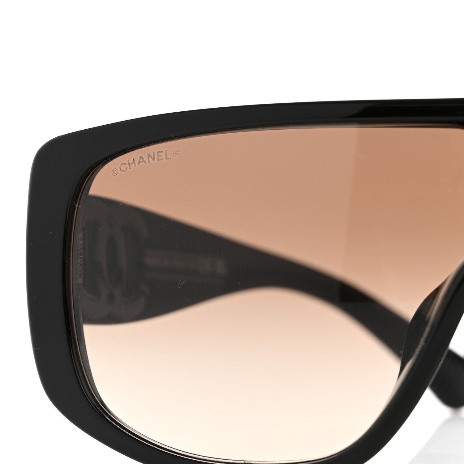 Chanel Acetate Shield Sunglasses 5495A Black 7 of 8
