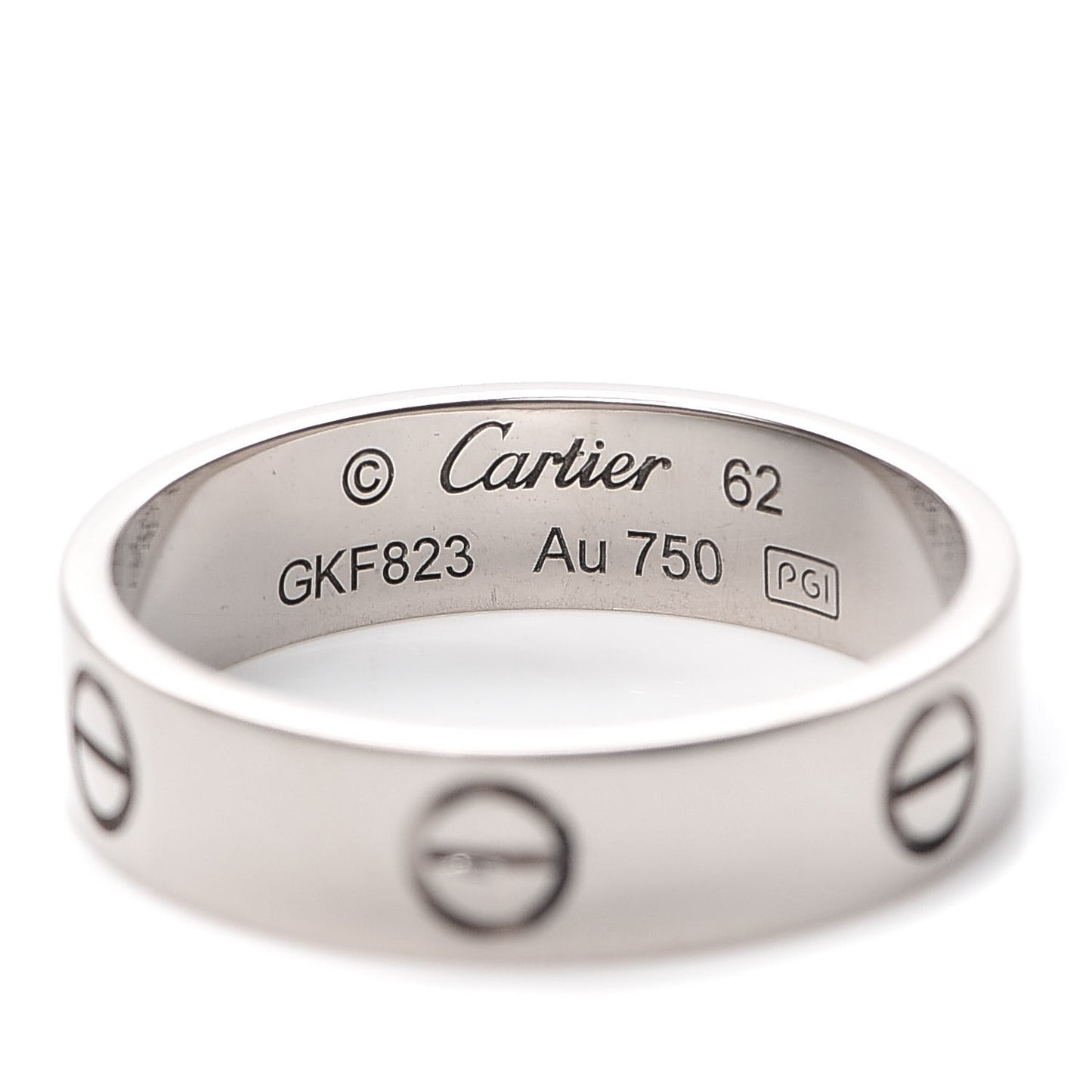 18K White Gold 5.5mm LOVE Ring 62 10