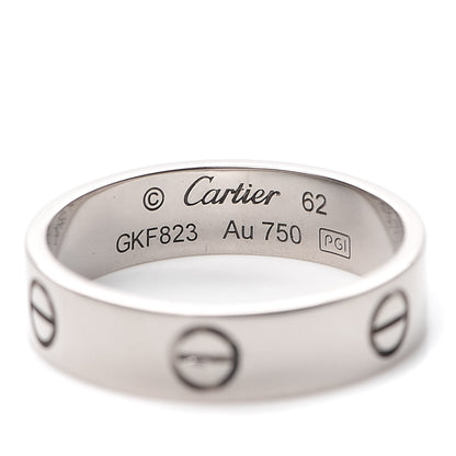 Cartier 18K White Gold 5.5mm LOVE Ring 62 10 4 of 5