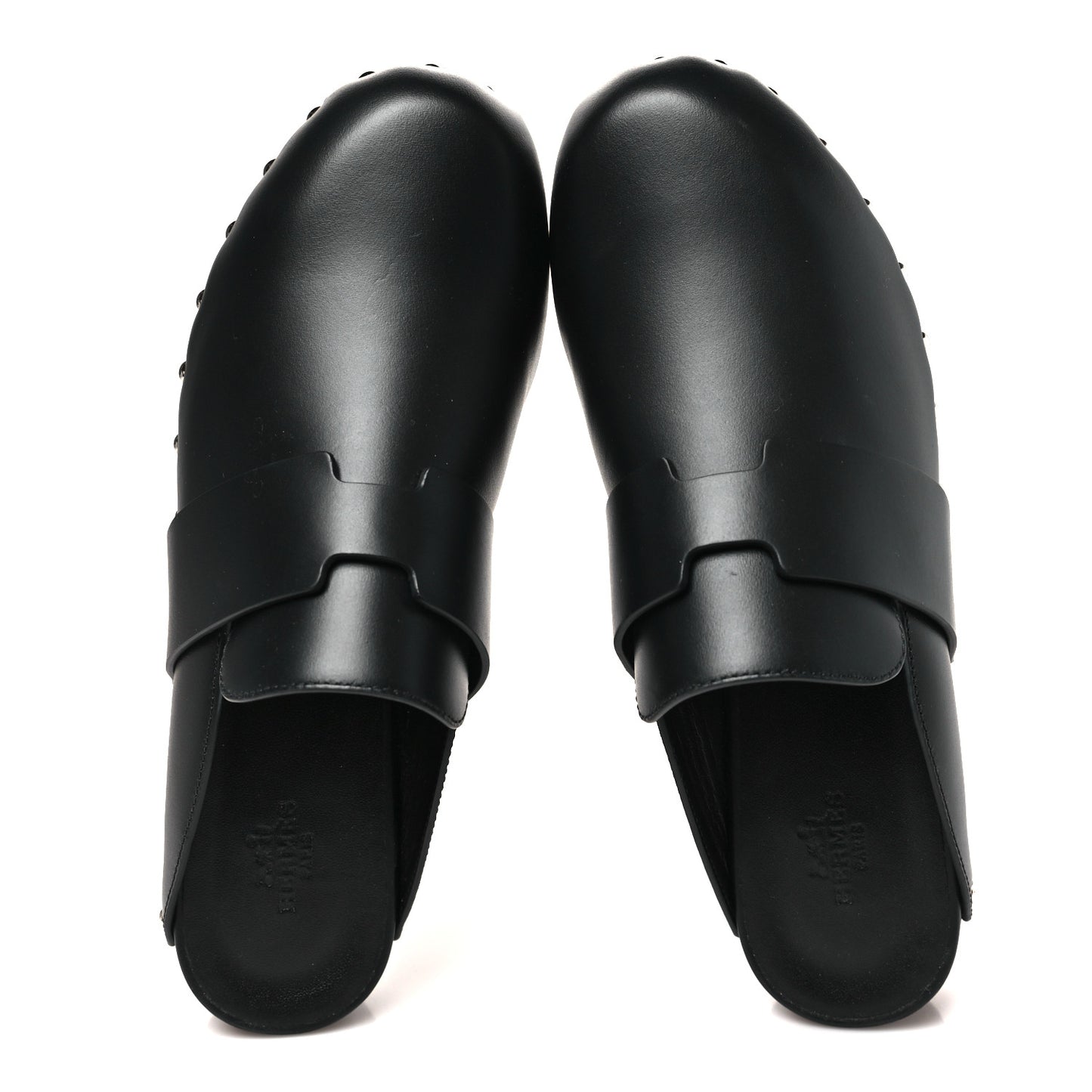 Calfskin Calya Mules 38 Black