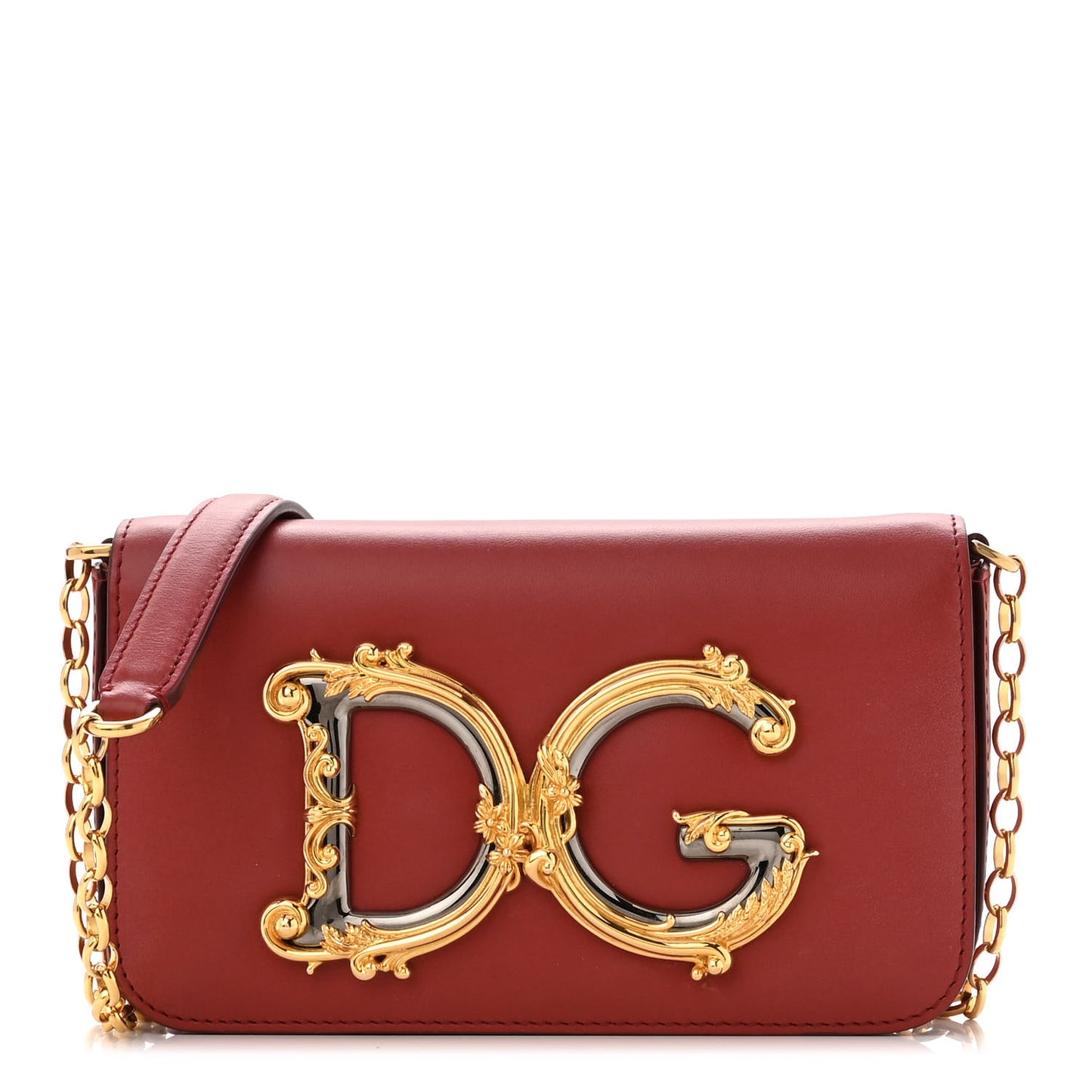 Nappa DG Girls Shoulder Bag Red