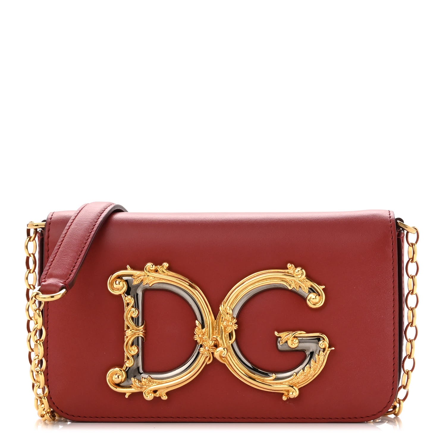 Dolce & Gabbana Nappa DG Girls Shoulder Bag Red 1 of 11