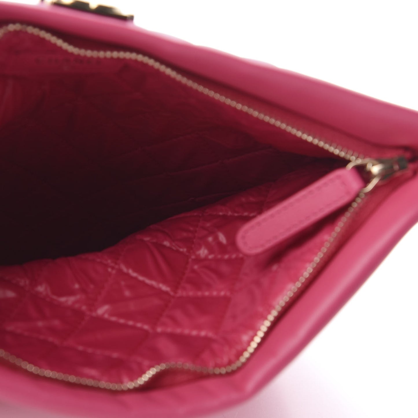 Lambskin Quilted Beauty CC Boy Clutch Fuchsia