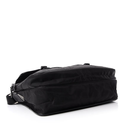 Prada Tessuto Nylon Saffiano Logo Messenger Bag Black 4 of 10