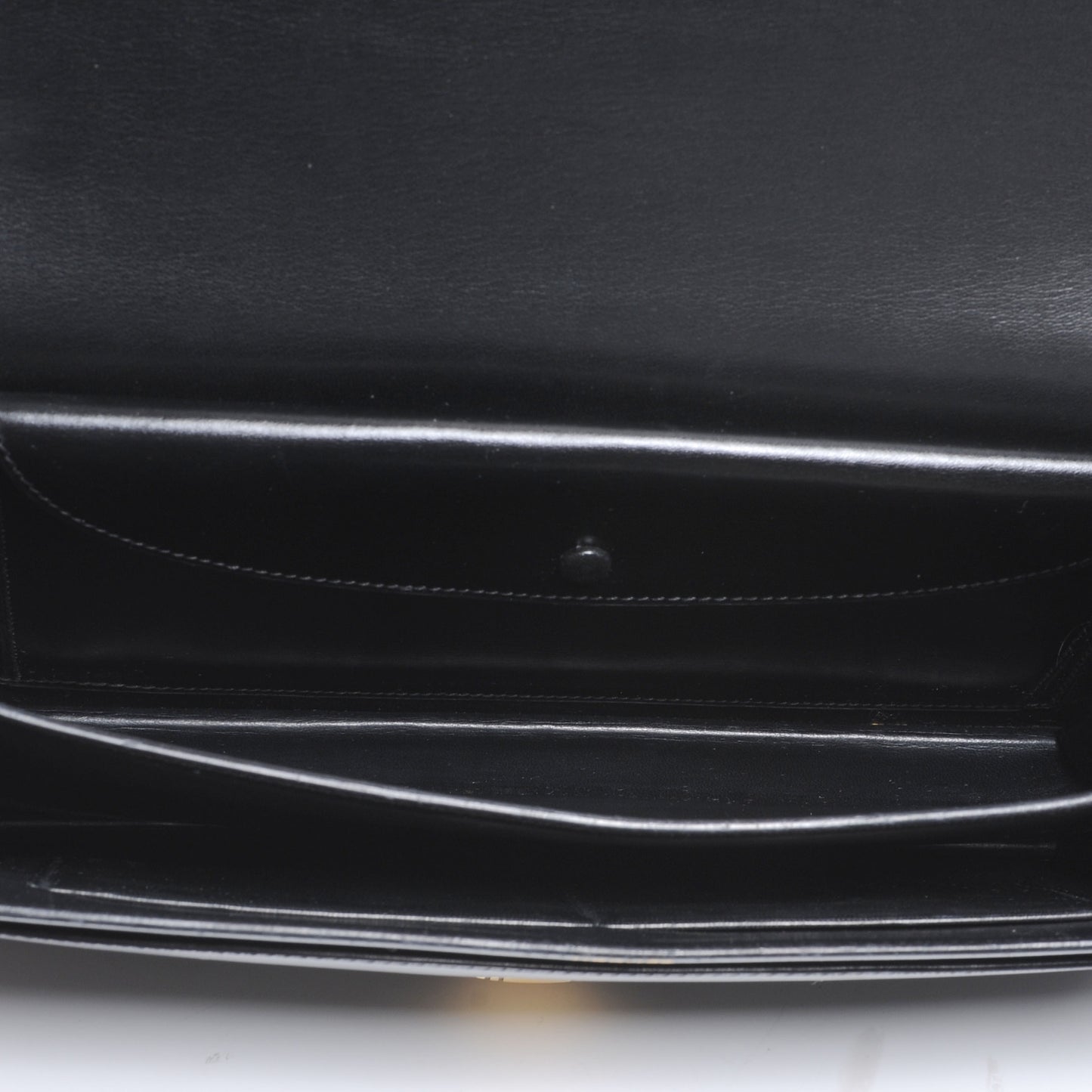 Box Leather Cadena Flap Black