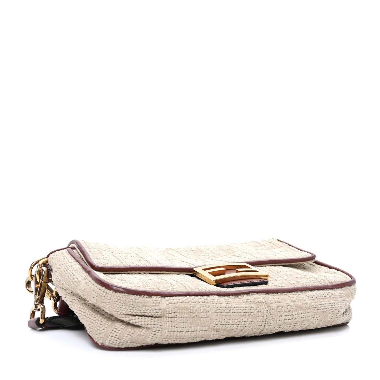 Sardinian Jacquard Vitello King FF 1974 Embroidered Baguette Corda Praline