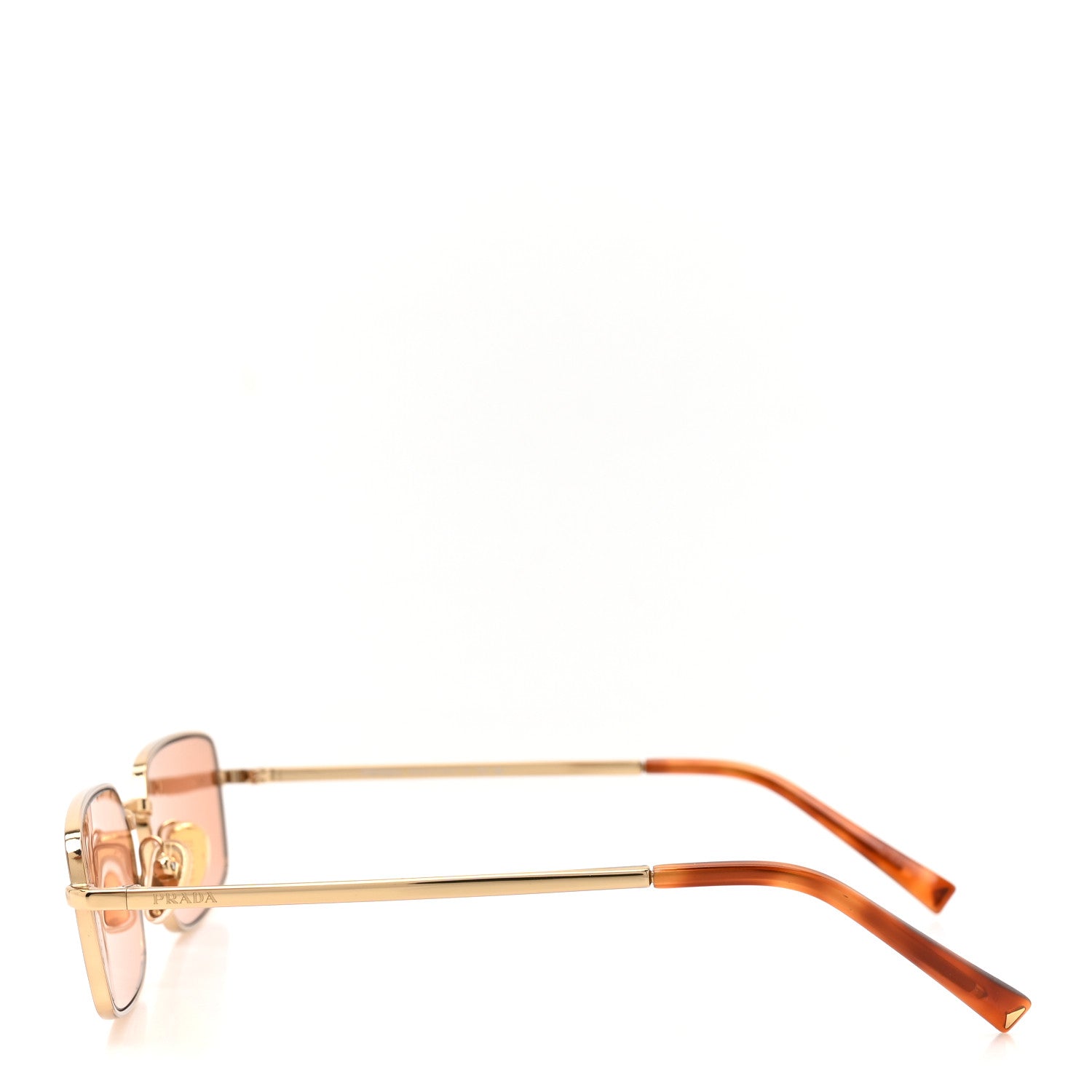 Prada Metal Rectangular Sunglasses SPR A60 Gold 3 of 7