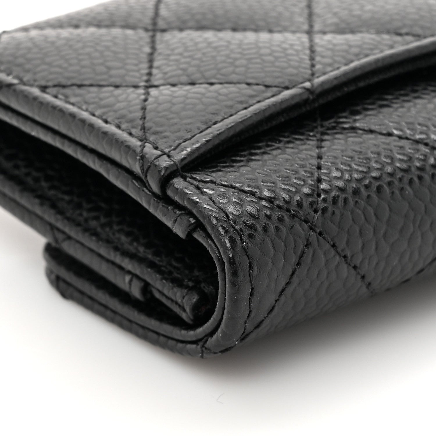 Chanel Caviar Quilted Flap Card Holder Wallet Black 8 of 9
