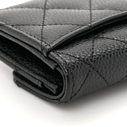 Chanel Caviar Quilted Flap Card Holder Wallet Black 8 of 9