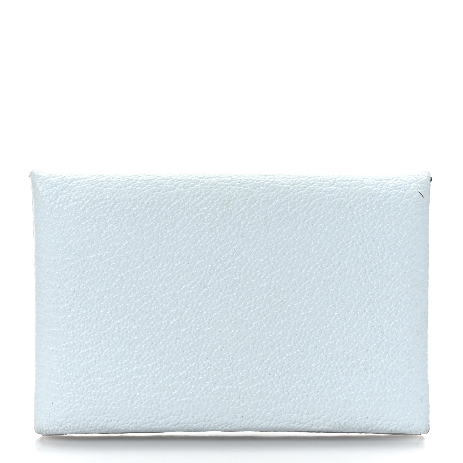 Hermes Chevre Mysore Verso Calvi Card Case Bleu Brume Brique 1 of 9