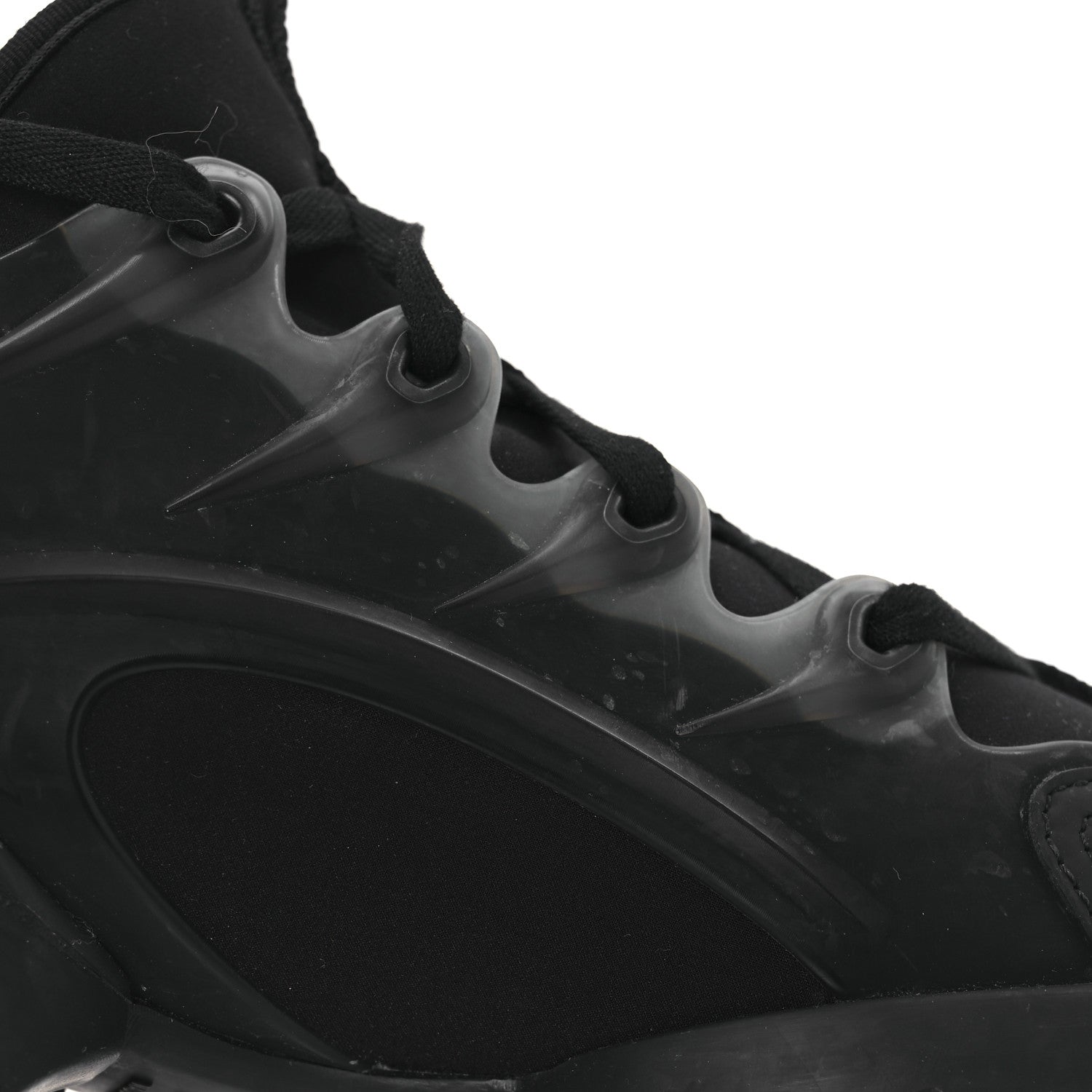 Christian Dior Neoprene Rubber Womens D-Connect Sneakers 37.5 Black 13 of 15