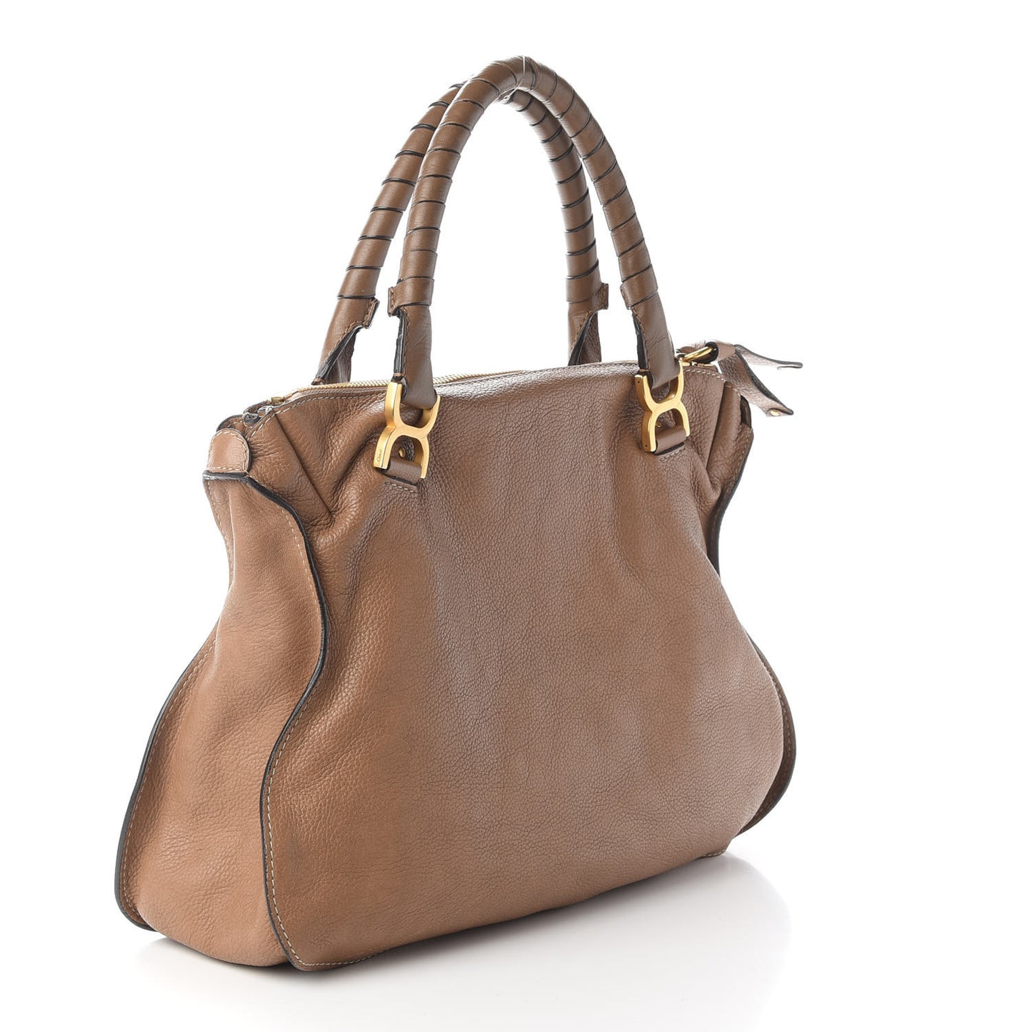 Calfskin Large Marcie Satchel Nut