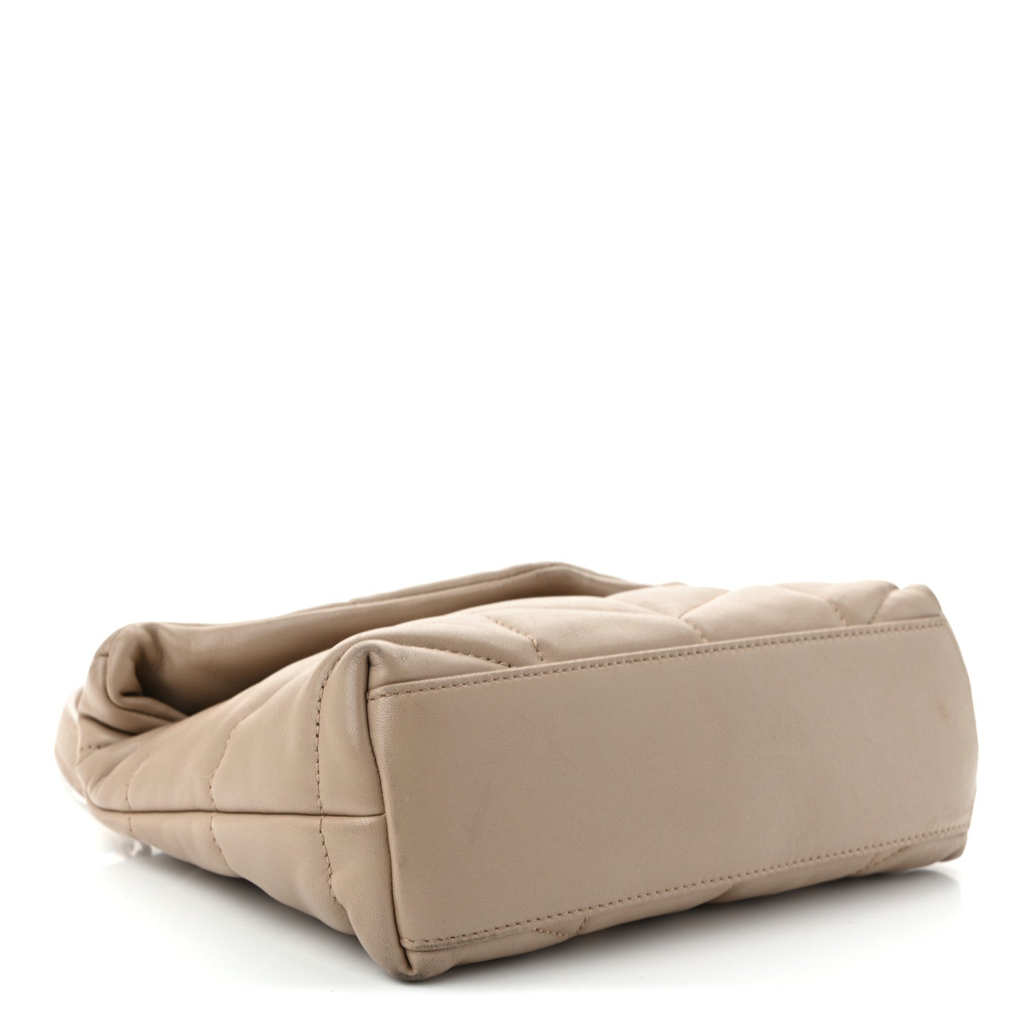 Saint Laurent Lambskin Quilted Toy Loulou Puffer Monogram Chain Satchel Nude Powder 4 of 10