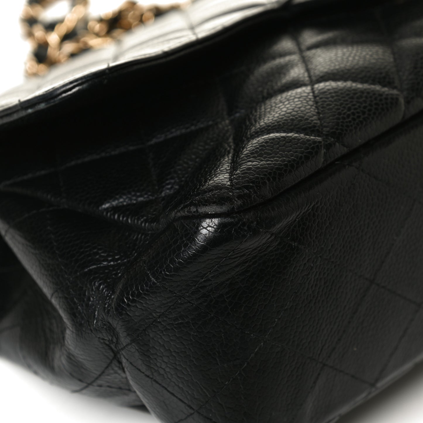 Caviar Quilted Jumbo Single Flap Black