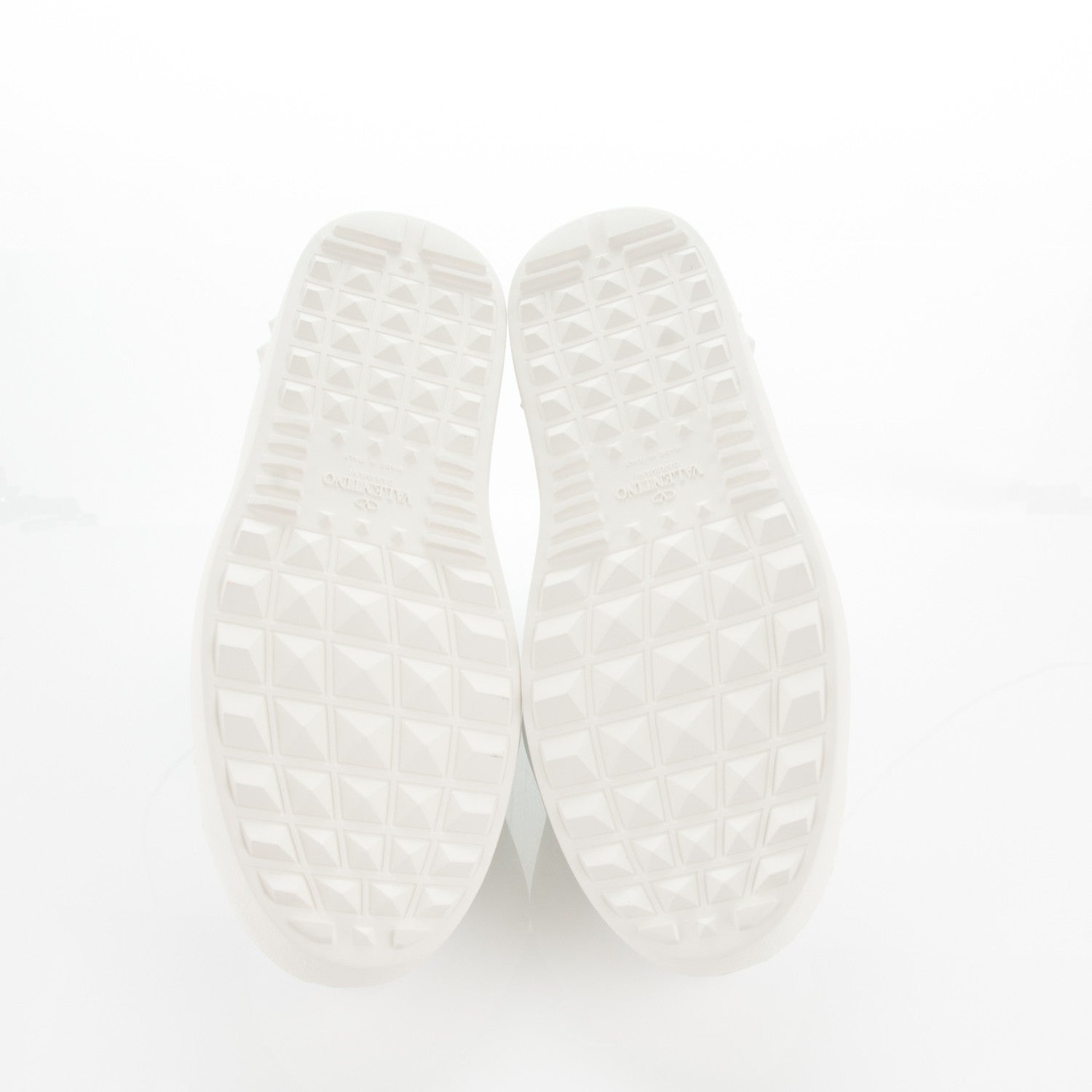 Valentino Garavani Calfskin Womens Rockstud Open Sneakers 40 White Light Stone 5 of 7