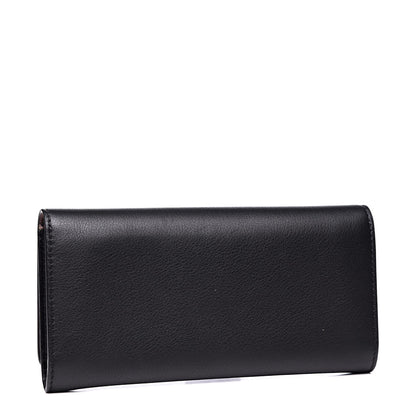 Burberry Calfskin Crest Embossed Continental Wallet Black 2 of 9