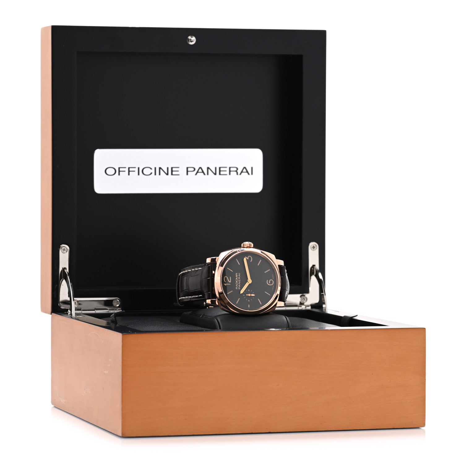 Panerai 18K Rose Gold Alligator 42mm Radiomir 1940 ORO Rosso Manual Winding Watch Brown PAM00513 5 of 5