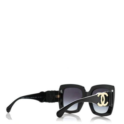 Chanel Acetate Calfskin Square Sunglasses 5474-Q-A Black 4 of 8