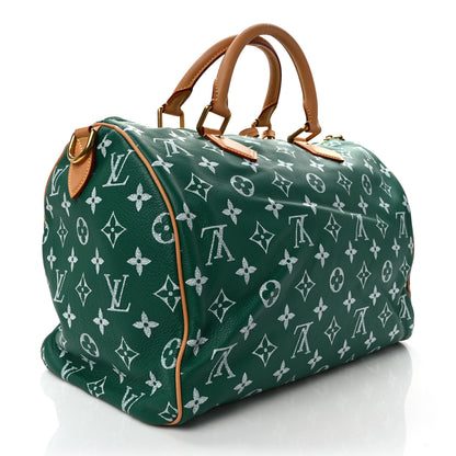 Louis Vuitton Calfskin Monogram Speedy P9 Bandouliere 40 Green 4 of 11