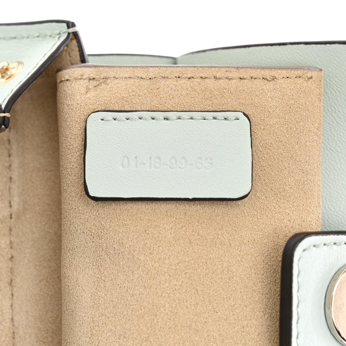 Suede Calfskin Mini Faye Bracelet Bag Airy Grey
