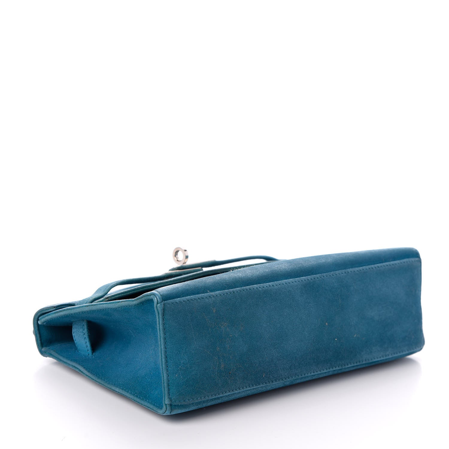 Hermes Veau Doblis Kelly Pochette Turquoise 4 of 12